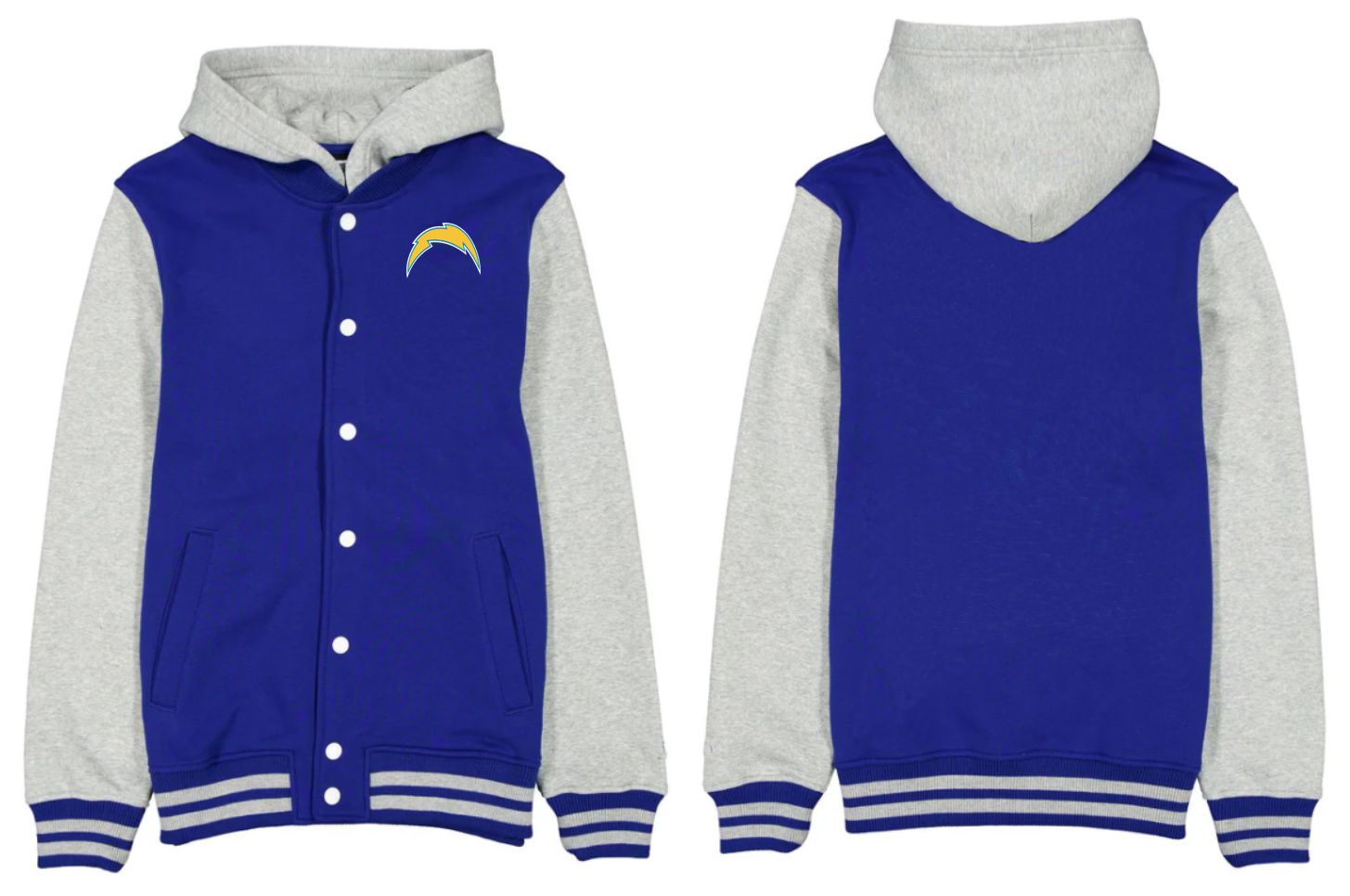 Men 2026 NFL Los Angeles Chargers  jacket hoodie Blue 01